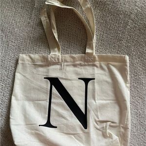 custom canvas letter tote bag